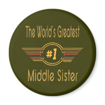 Big, Middle & Little Sister magnets by DesignsOutOfMind Big, Middle & Little Sister magnets