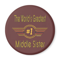 Big, Middle & Little Sister magnets by DesignsOutOfMind Big, Middle & Little Sister magnets