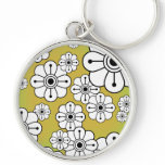 Big Modern Flowers Keychain keychains