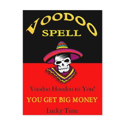 Big Money Voodoo Spell Postcard by figstreetstudio