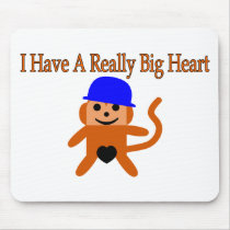 Big Monkey Heart Mousepads