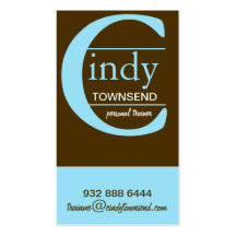 Big Monogram Business Card Templates