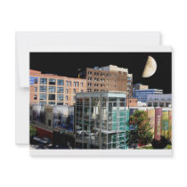 Big Moon Hanging over Kansas City invitations