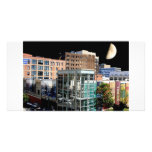 Big Moon Hanging over Kansas City Photo Card