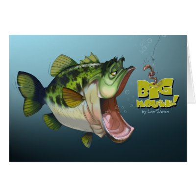 Big mouth! greeting card by len_simon