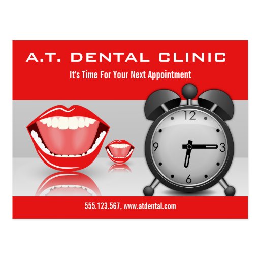 Big Mouth Dental Appointment Reminder Postcards Zazzle