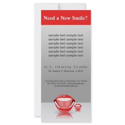 Big Mouth Dentist Dentistry Dental Rack Cards by sunnymars