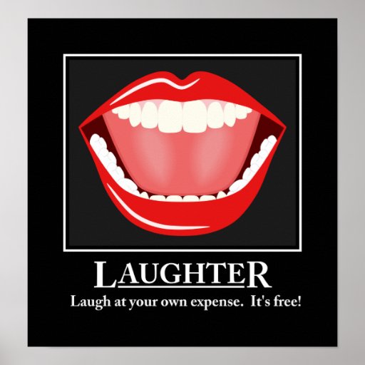 Big Mouth Funny Humor Laughter Motivational Poster