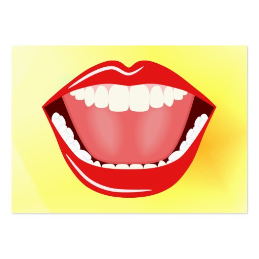 Big Mouth Gold Professional Dental Business Cards (back side)