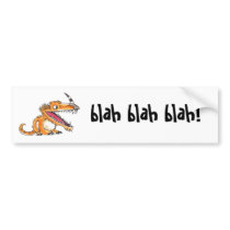 Big-Mouth Orange Monster Bumper Sticker