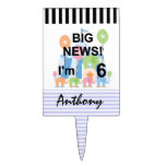 Big News Circus 6th Birthday Cake Topper