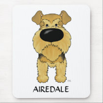 Big Nose Airedale Terrier mousepads