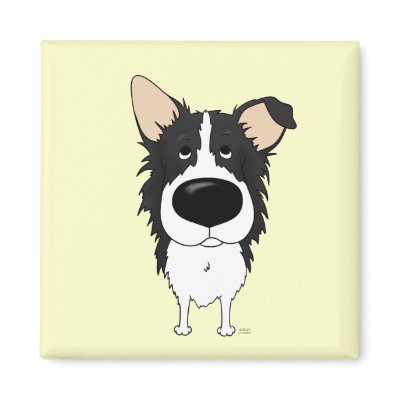 Big Nose Border Collie Magnet