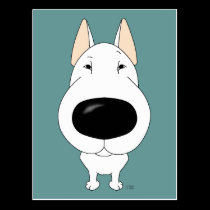 Big Nose Bull Terrier postcards