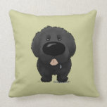 Big Nose Newfie Throw Pillows