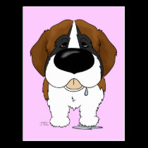Big Nose Saint Bernard postcards