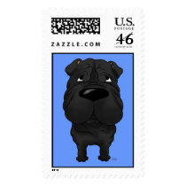 Big Nose Shar-Pei Postage Stamp