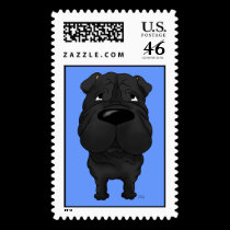 Big Nose Shar-Pei stamps