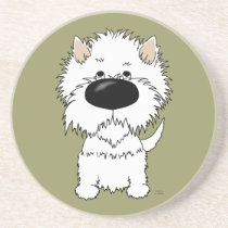 Big Nose Westie coasters