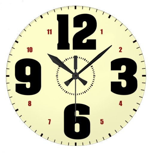 Big Numbers Clock 3 Zazzle