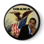 Big Obama Eagle Flag Button