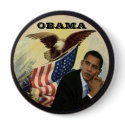 Big Obama Eagle Flag Button