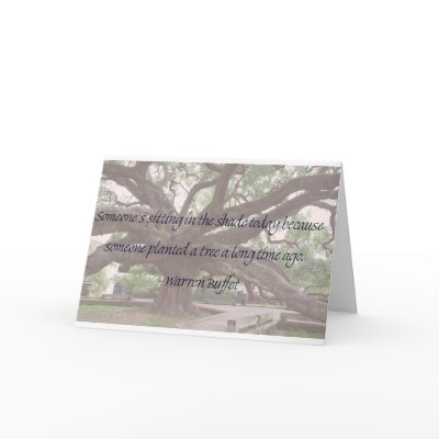 Big Old Oak Quote by Warren Buffet Cards by AlyssaMarieNix