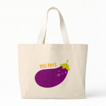 Big One Eggplant Doodle Art Bag
