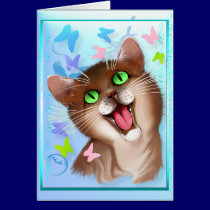 Big Orange Cat and Soft Butterflies cards