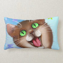 Big Orange Cat close up. pillows