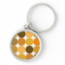Big Orange Polka Dots Key Chains