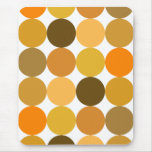 Big Orange Polka Dots Mouse Pads