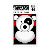 Big Panda Bear Postage Stamp by waltersroom Big Panda Bear Postage Stamp