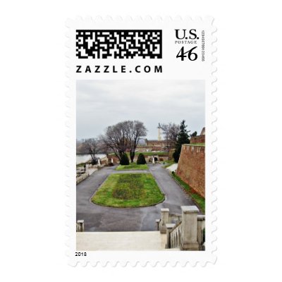 Big Park Kalemegdan By Danube River Serbia Postage Stamps by lifesphere
