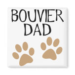 Big Paws Bouvier Dad Refrigerator Magnets