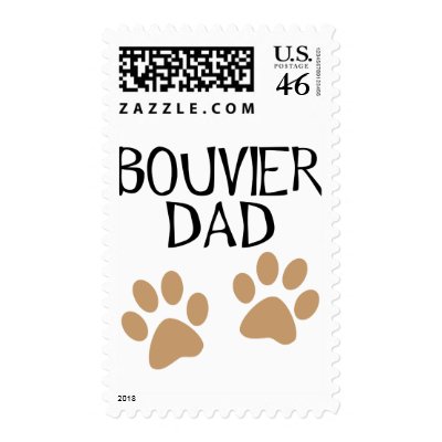 Big Paws Bouvier Dad Postage by dogsandhorses