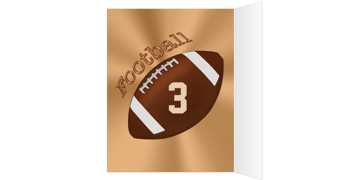 BIG Personalized Football Birthday Cards YOUR TEXT | Zazzle