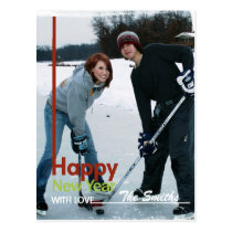 Big Photo New Year Greeting postcards