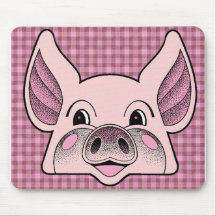 Big Pig Mouse Pads