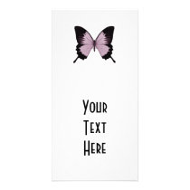 Big Pink & Black Butterfly - Personalize Personalized Photo Card