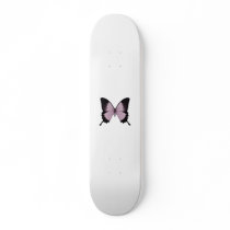 Big Pink & Black Butterfly - Personalize Skateboard Deck
