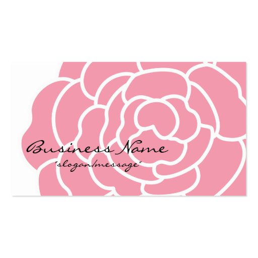 Big Pink Flower Business Card