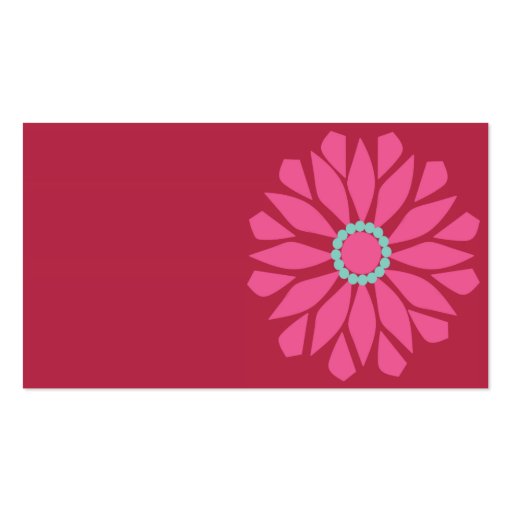 Big Pink Flower Business Card (back side)