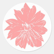 Big pink flower stickers