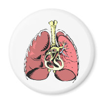 Big Pink Lungs magnets by cyd000 Big Pink Lungs magnets
