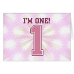 Big Pink Number One, Girl's First Birthday Cards