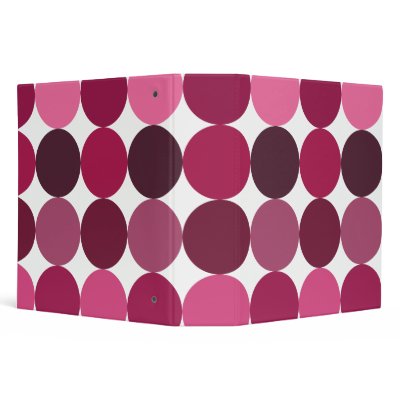 Big Pink Polka Dots 3 Ring Binders by AbbyCastro