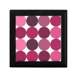 Big Pink Polka Dots Pattern Jewelry Box