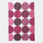 Big Pink Polka Dots Pattern Hand Towel