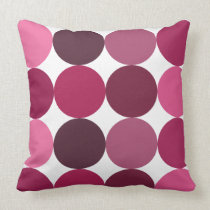 Big Pink Polka Dots Pattern pillows